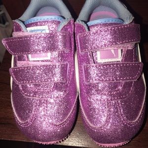 Toddler Pink Glitter Pumas 7c